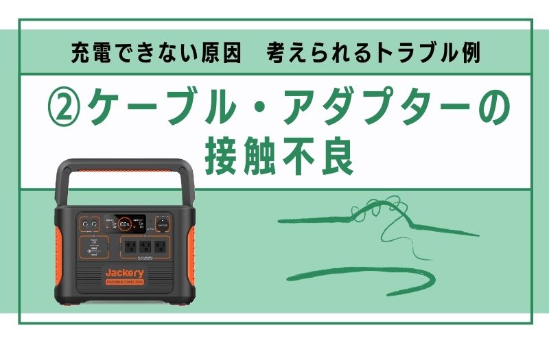 ケーブル・アダプターの接触不良