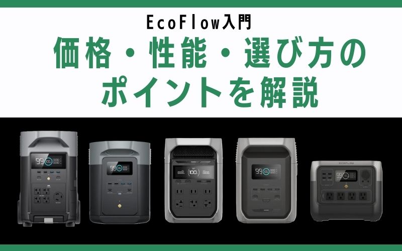 EcoFlow入門|価格・性能・選び方のポイントを解説