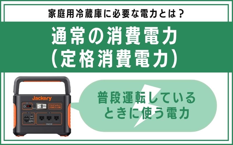 通常の消費電力(定格消費電力)