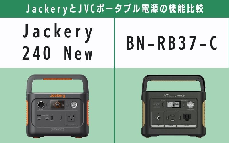 Jackery 240 NewとBN-RB37-C