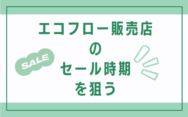 エコフロー販売店のセール時期を狙う